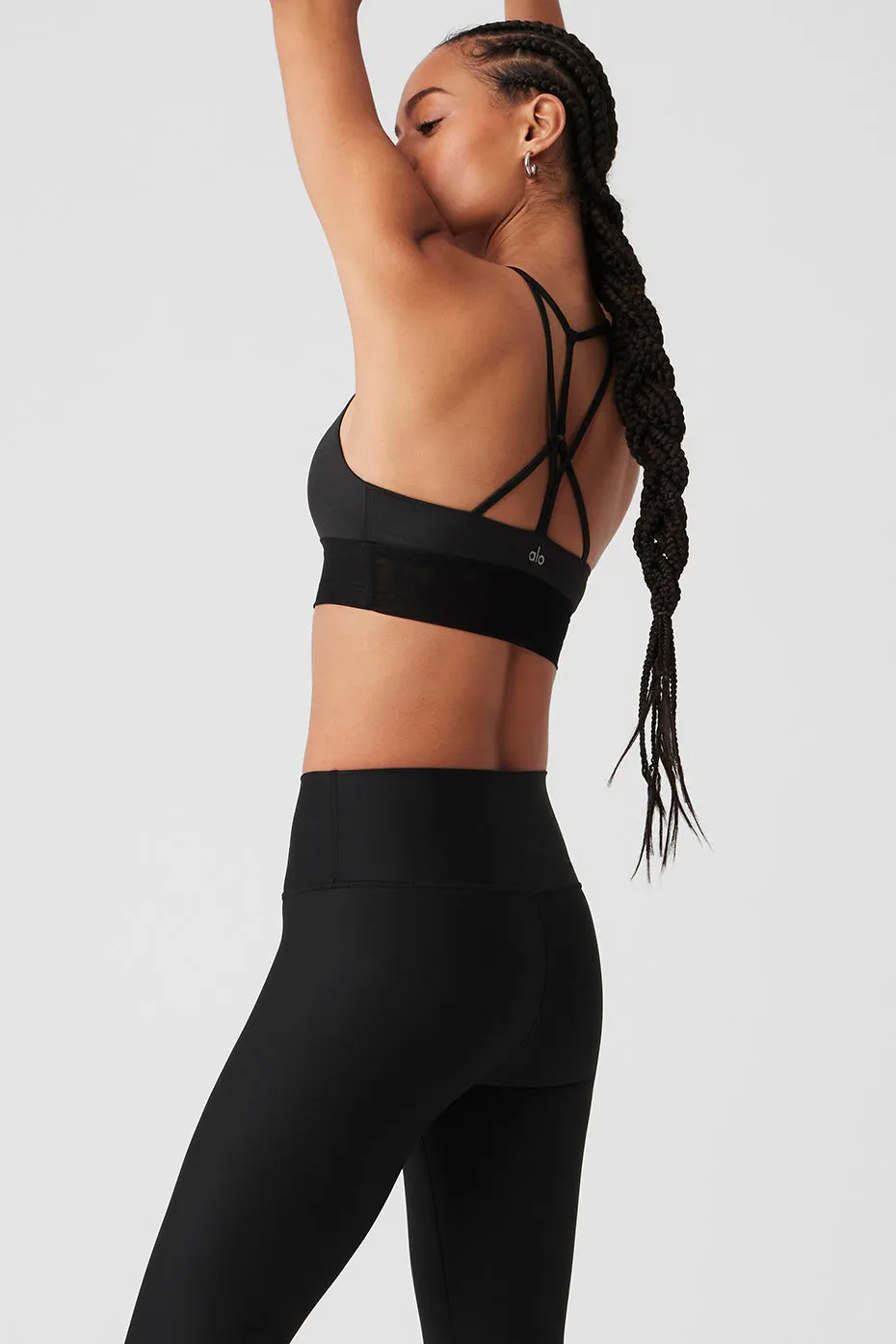 Lavish Bra - Black Glossy/Black sold by Alo Yoga product image thumbnail 4