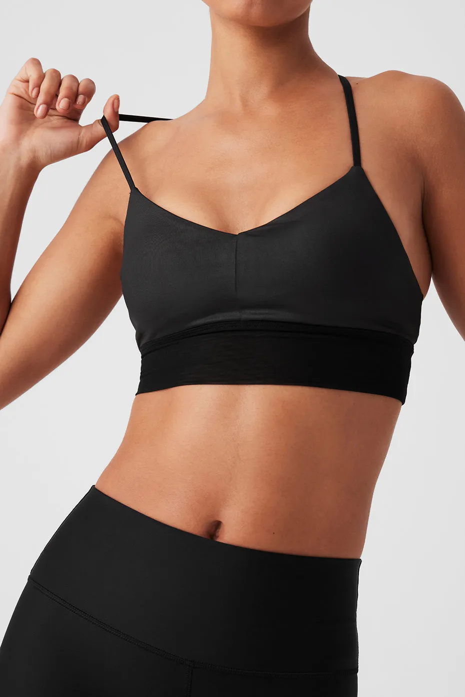 Lavish Bra - Black Glossy/Black sold by Alo Yoga product image thumbnail 5