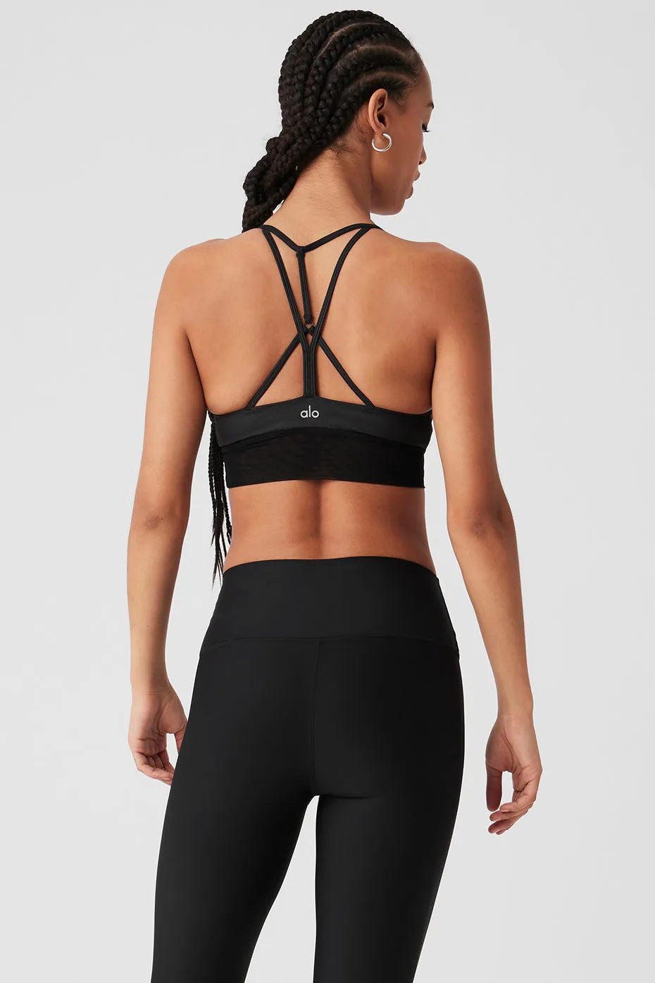 Lavish Bra - Black Glossy/Black sold by Alo Yoga product image thumbnail 3