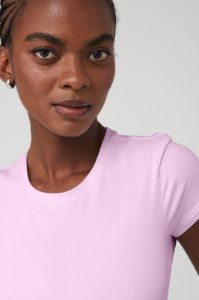 Alosoft Finesse Tee - Sugarplum Pink sold by Alo Yoga