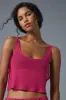 Striped Mesh Tropical Nights Tank - Pink Summer Crush sold by Alo Yoga