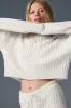 Cable Knit Winter Bliss Hoodie - Ivory sold by Alo Yoga