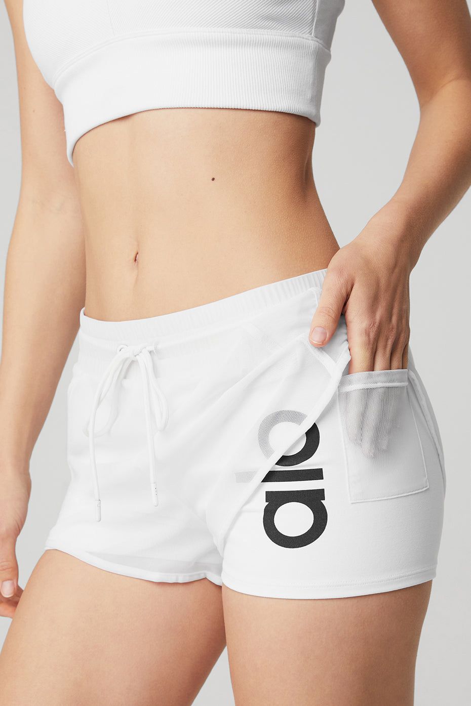 Ambience Short - Graphic - White/White sold by Alo Yoga product image thumbnail 5