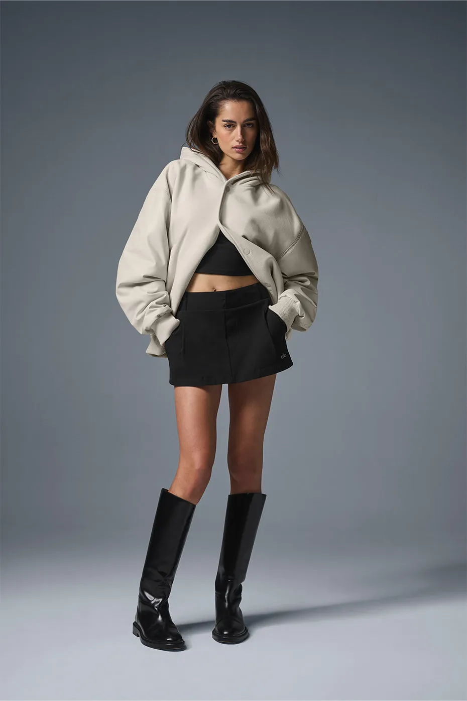 Select Hooded Bomber Jacket - Bone sold by Alo Yoga product image thumbnail 3