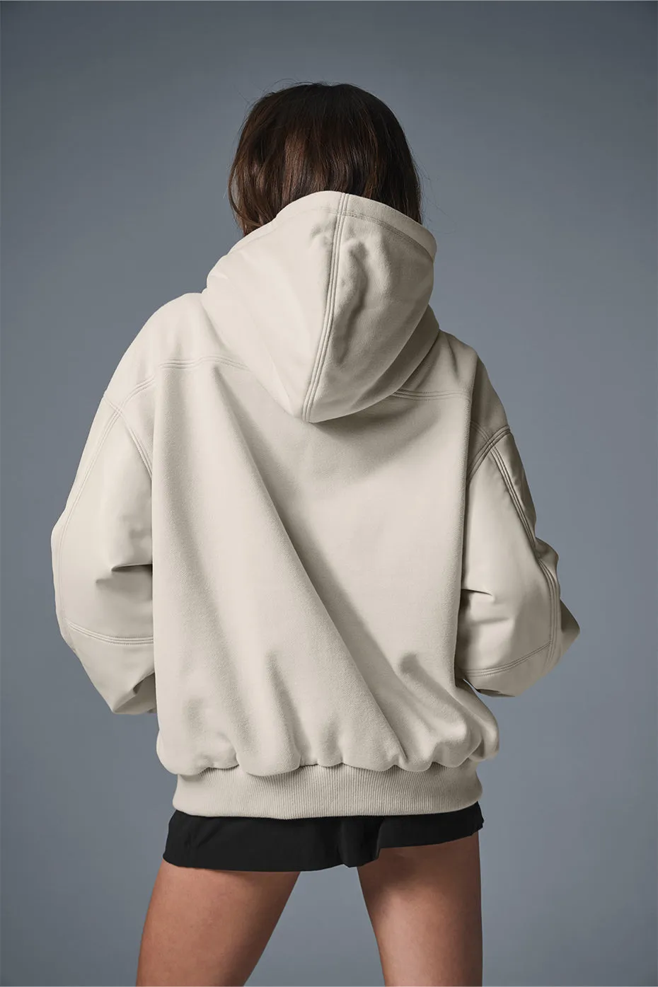 Select Hooded Bomber Jacket - Bone sold by Alo Yoga product image thumbnail 4