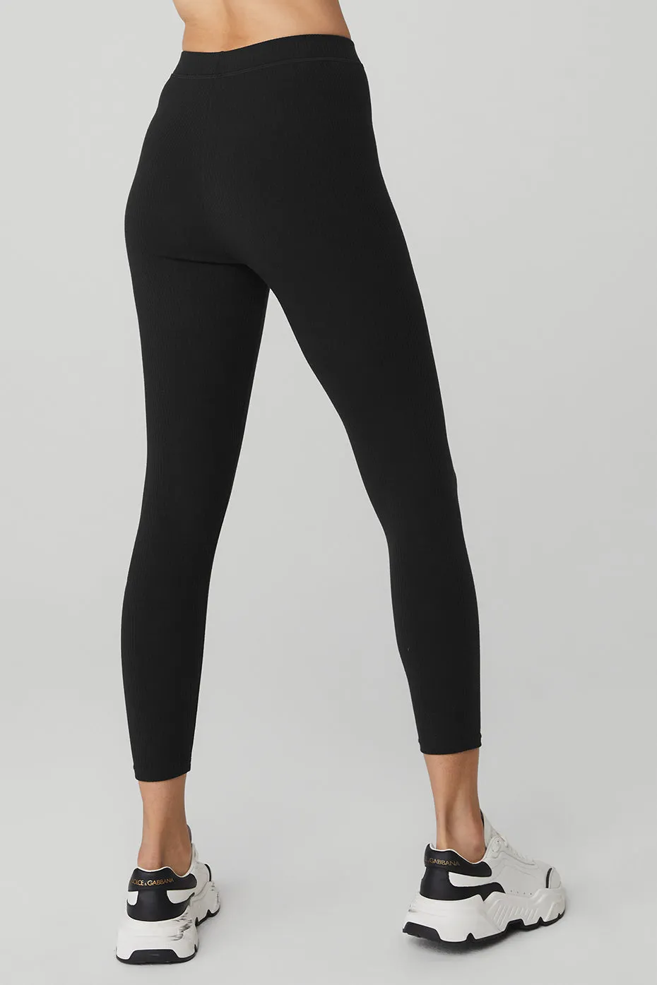 Ribbed High-Waist 7/8 Blissful Legging - Black sold by Alo Yoga product image thumbnail 2