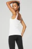 Ribbed Minimalist Tank - White sold by Alo Yoga