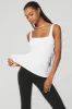 Ribbed Minimalist Tank - White sold by Alo Yoga
