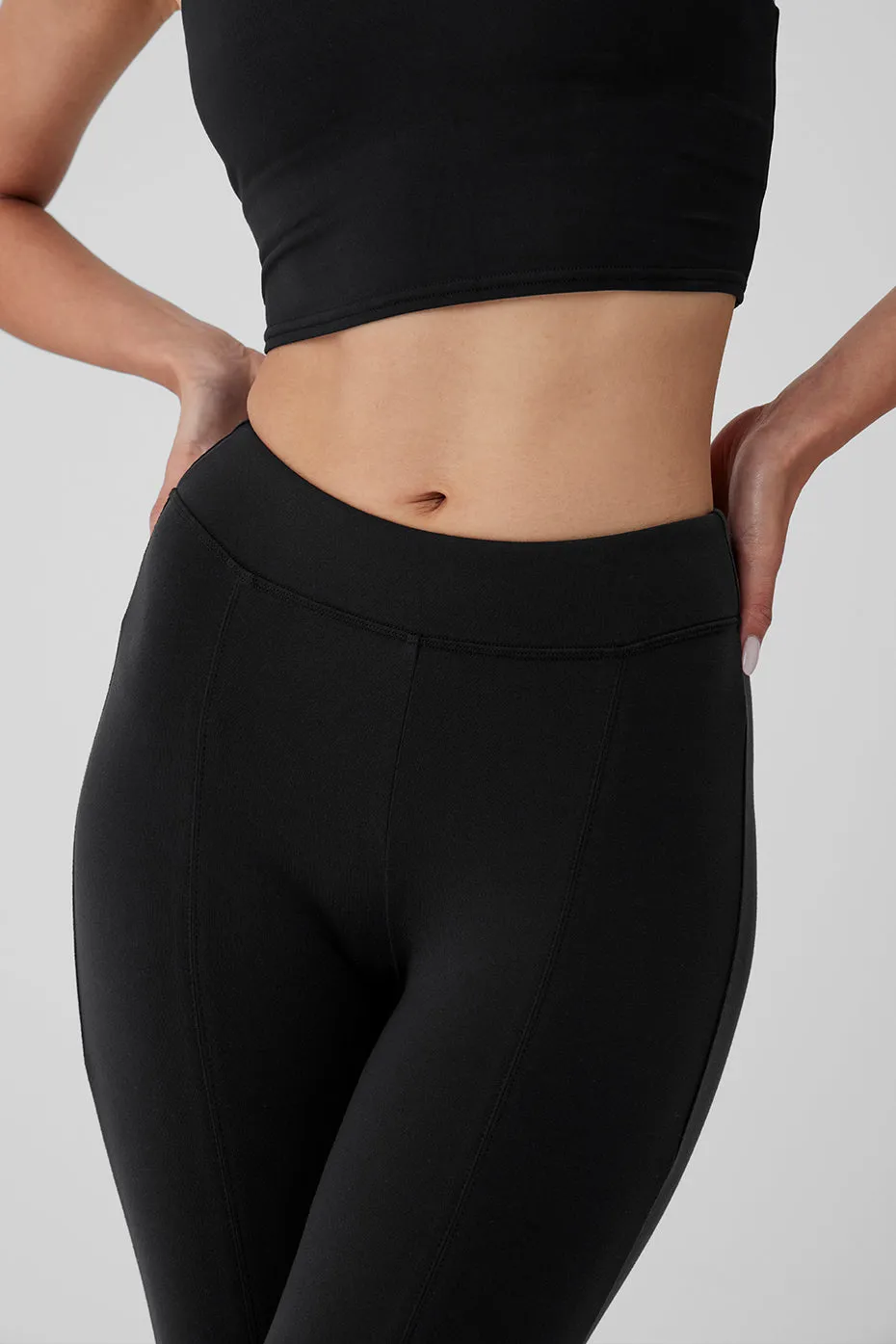 ALO | Airbrush High-Waist Flutter Legging in Black, Size: Small sold by Alo Yoga product image thumbnail 5