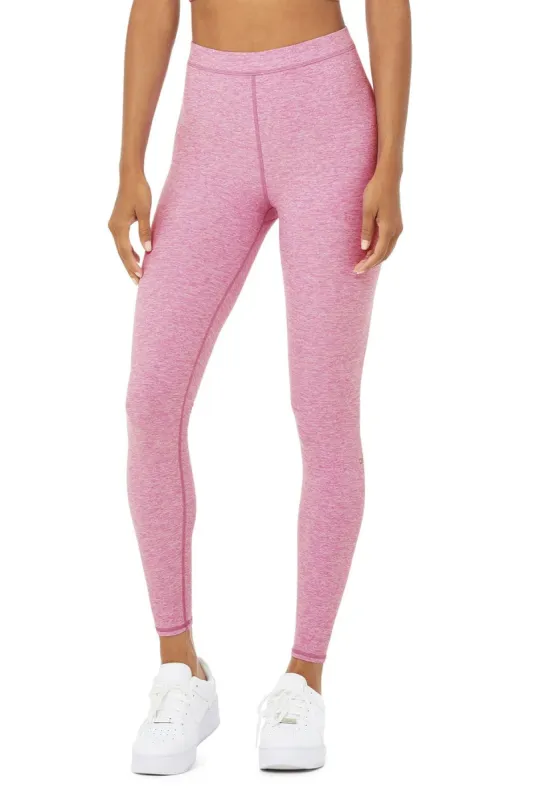 High-Waist Alosoft Flow Legging - Pink Lavender Heather sold by Alo Yoga