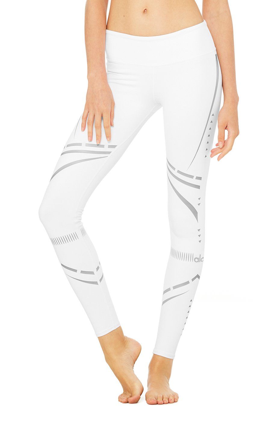 Airbrush Legging - Chakra - White/Reflective Chakra sold by Alo Yoga