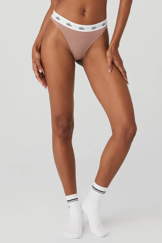 Icon High-Cut Thong - Smoky Quartz sold by Alo Yoga