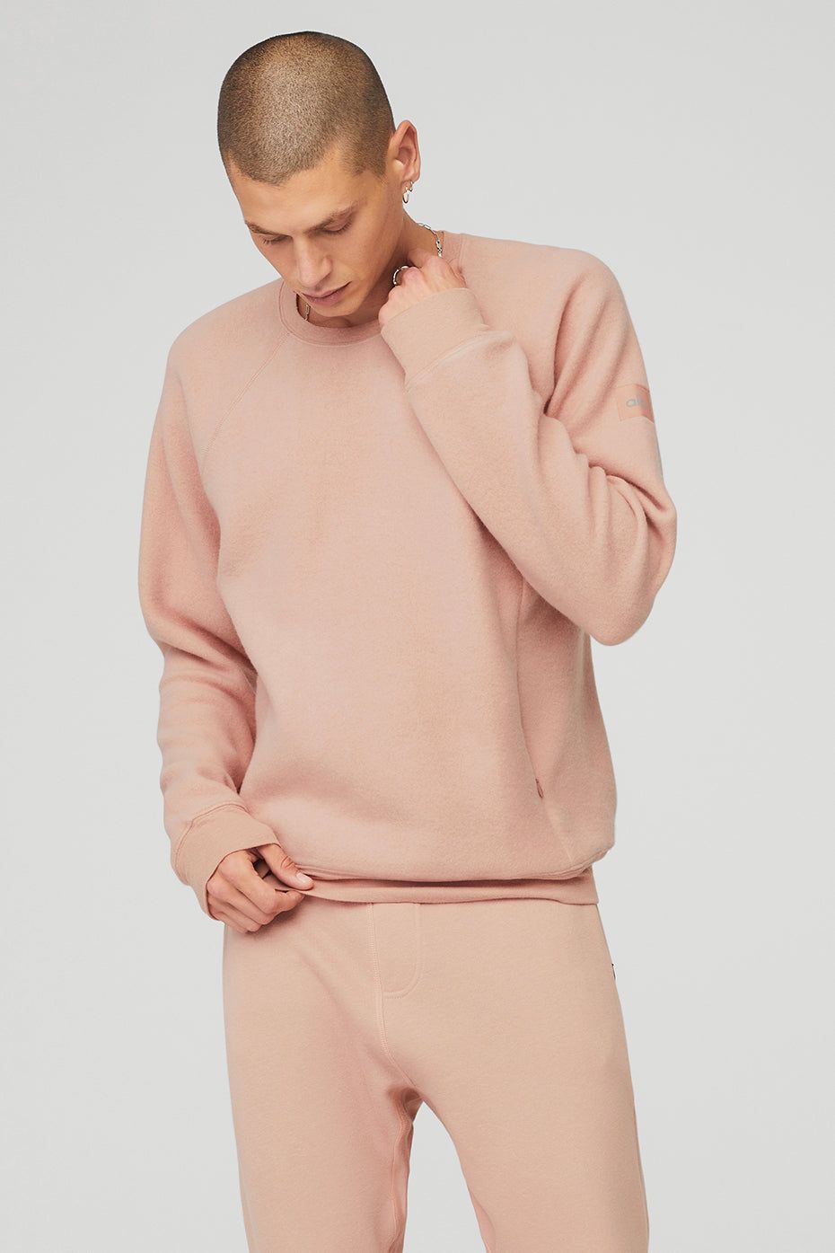 Triumph Crew Neck Sweatshirt - Soft Clay sold by Alo Yoga