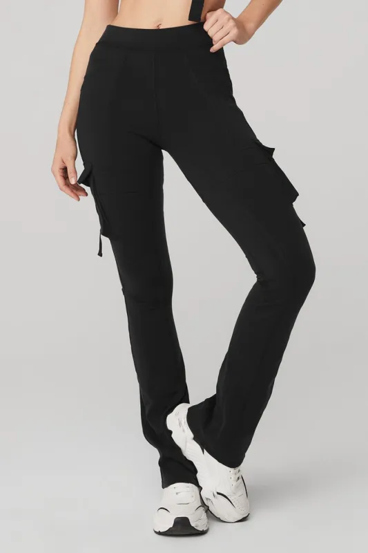 High-Waist Catch The Vibe Flare Legging - Black sold by Alo Yoga