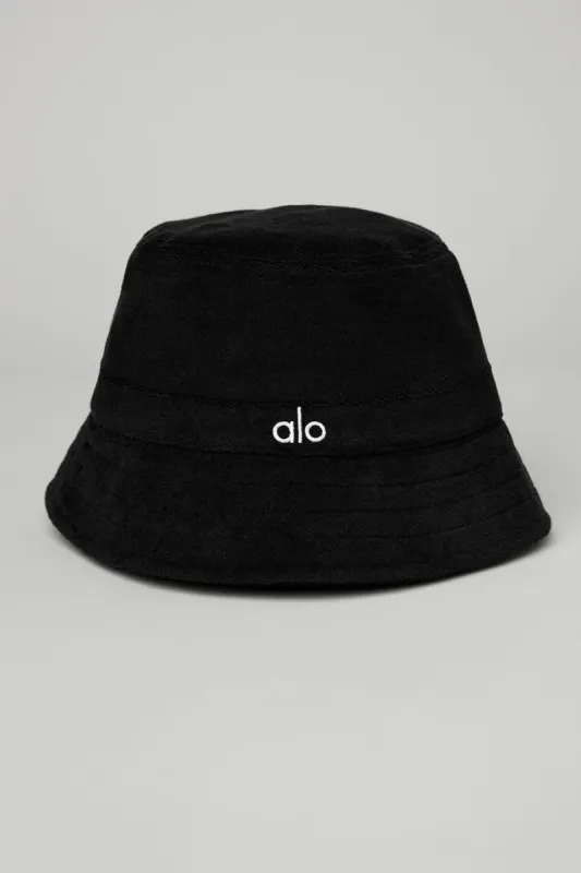 【Alo Yoga】Corduroy Neighborhood Bucket Hat Corduroy Neighborhood Bucket Hat - Black | Alo Yoga