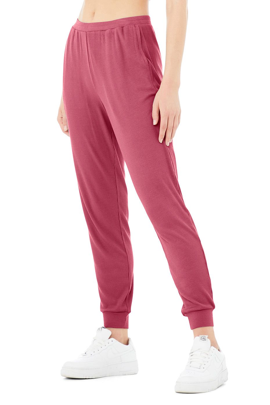 High-Waist Ribbed Whisper Pant - Raspberry Sorbet sold by Alo Yoga product image thumbnail 3