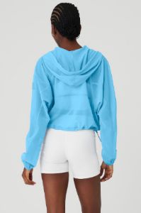 Mesh Sheer Bliss Jacket - Azure Blue sold by Alo Yoga