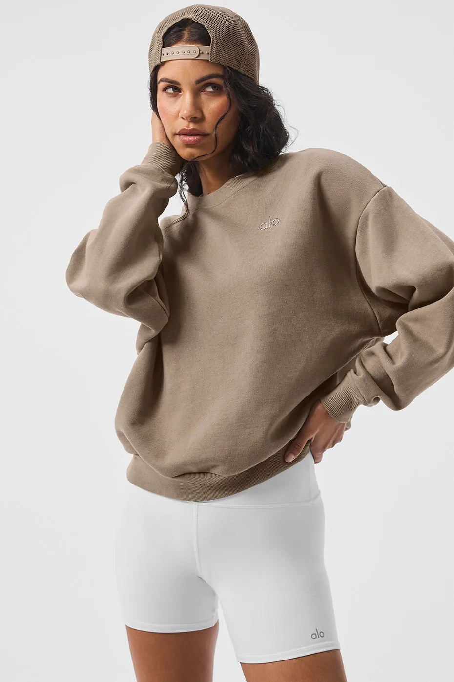 Accolade Crew Neck Pullover - Gravel sold by Alo Yoga