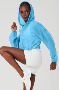 Mesh Sheer Bliss Jacket - Azure Blue sold by Alo Yoga