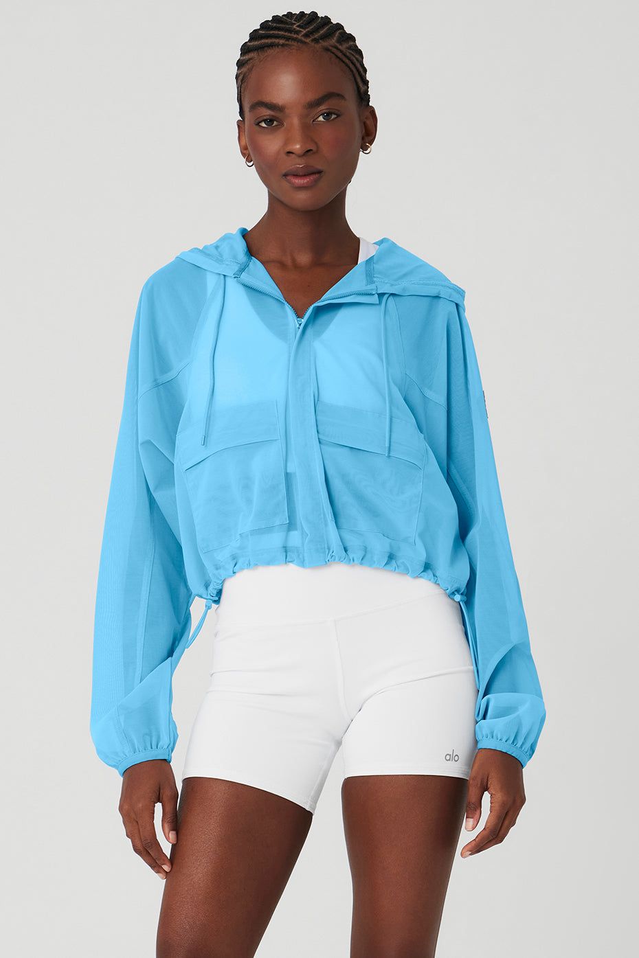 Mesh Sheer Bliss Jacket - Azure Blue | Parallel