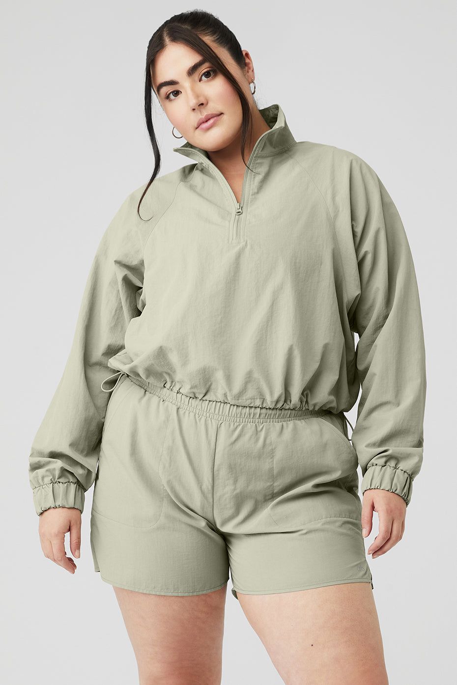 Cropped 1/4 Zip Alumni Pullover - Limestone sold by Alo Yoga product image thumbnail 5