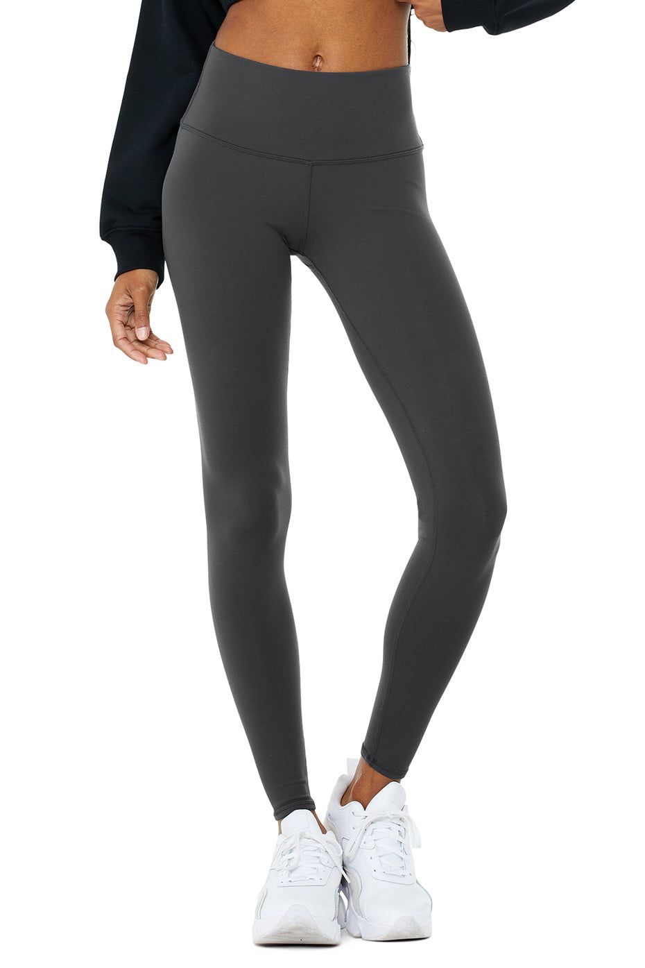 High-Waist Winter Warmth Plush Legging - Anthracite sold by Alo Yoga