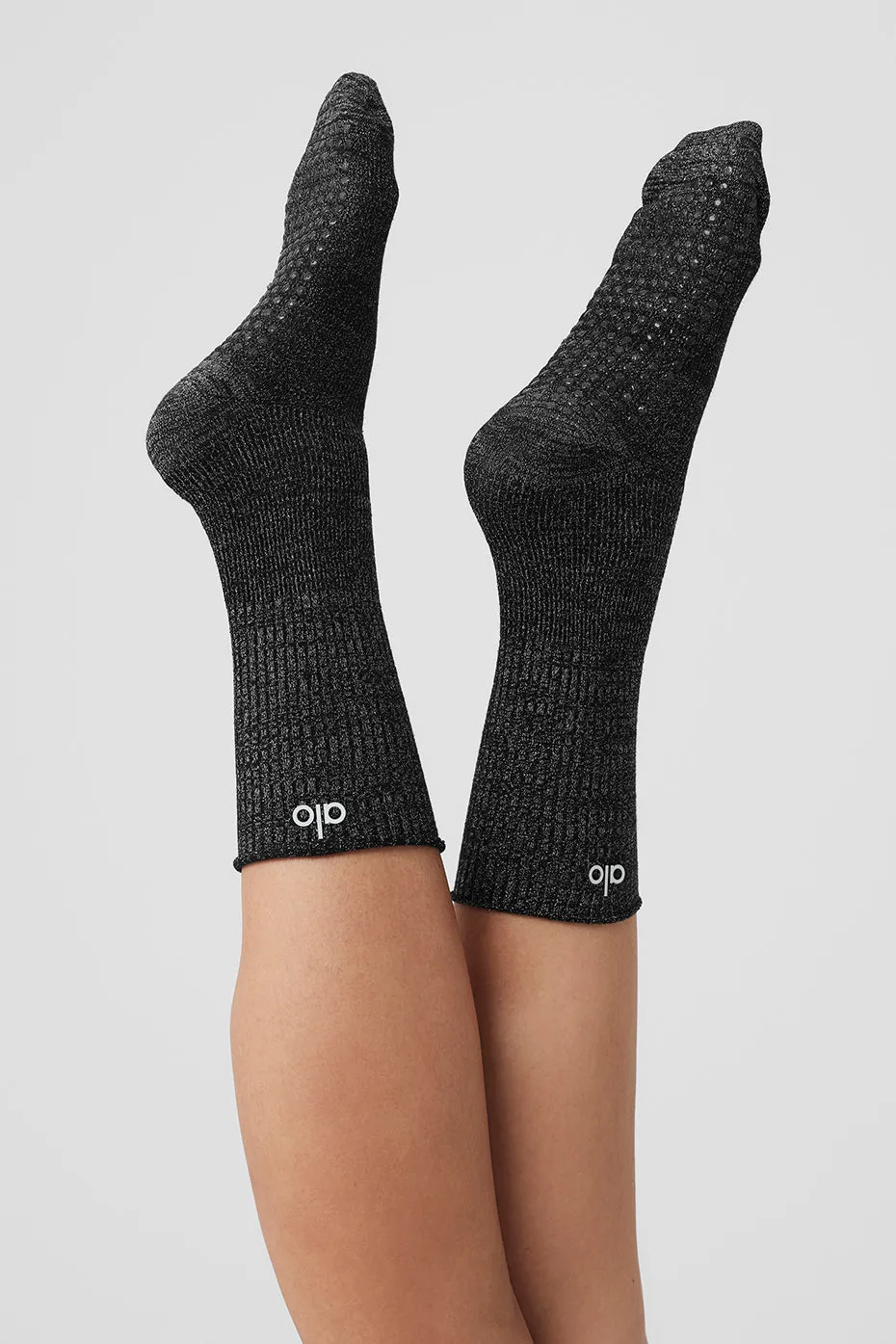 Women's Glitz And Glam Grip Sock - Black sold by Alo Yoga product image thumbnail 4