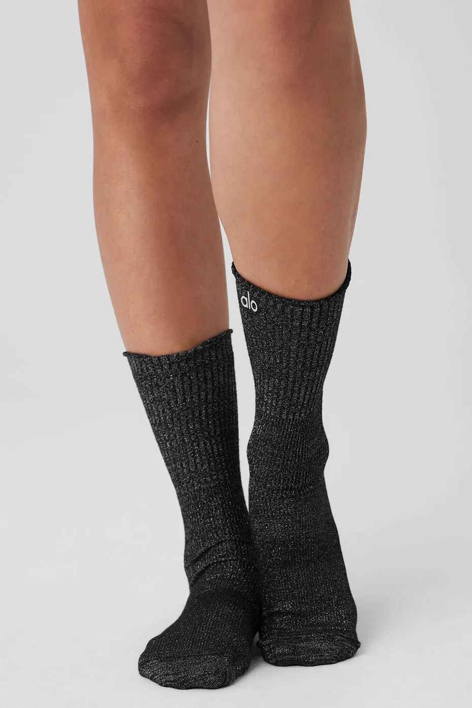 Women's Glitz And Glam Grip Sock - Black sold by Alo Yoga product image thumbnail 2