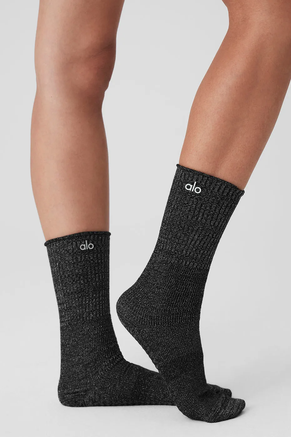 Women's Glitz And Glam Grip Sock - Black sold by Alo Yoga product image thumbnail 3