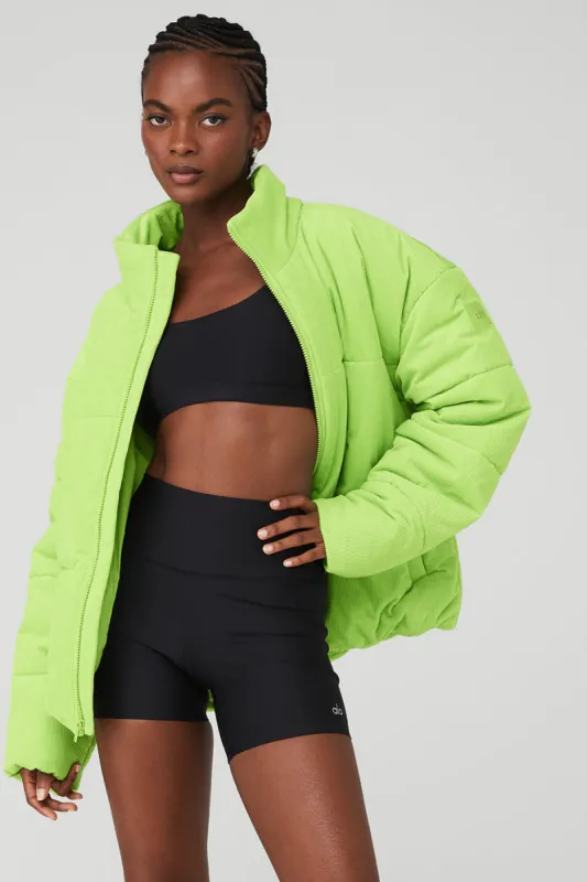 Corduroy Stage Puffer - Celery sold by Alo Yoga