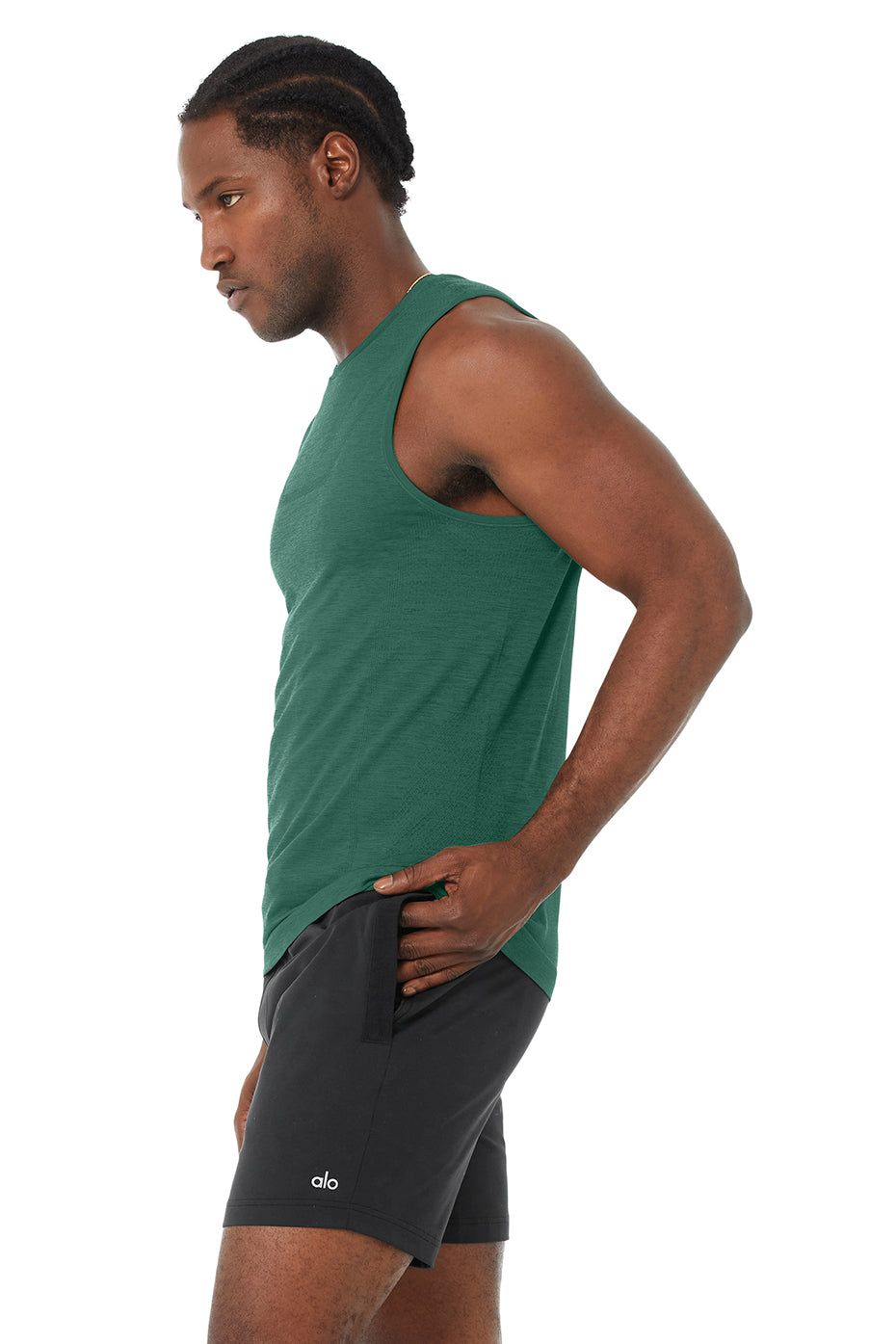Amplify Seamless Muscle Tank - Dark Ivy sold by Alo Yoga product image thumbnail 3
