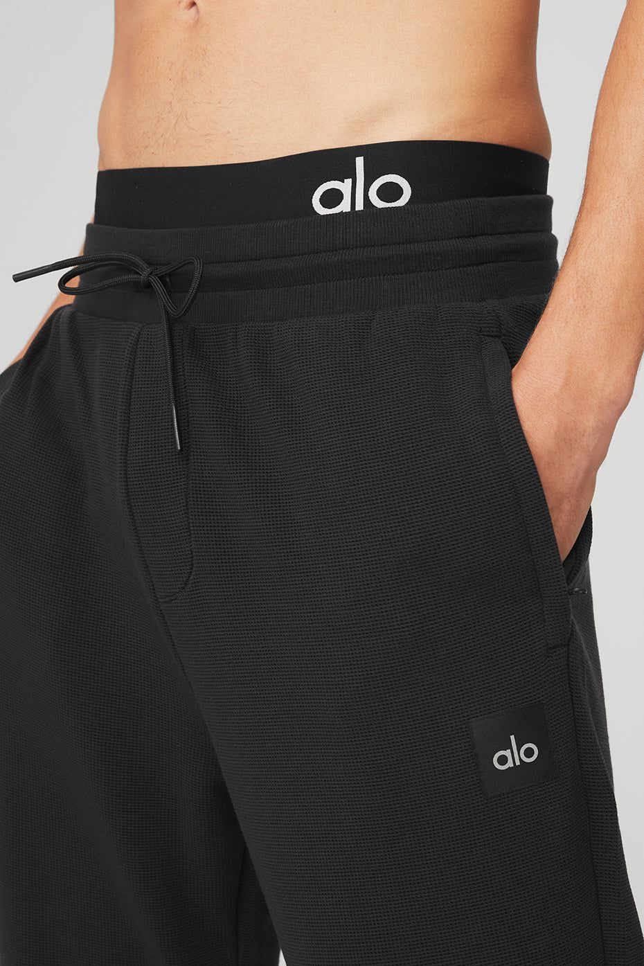 Micro Waffle Fast Break Sweatpant - Black sold by Alo Yoga product image thumbnail 4