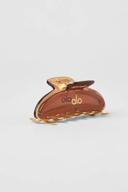 Acrylic Illusion Claw Clip - Clear Chestnut/Gold sold by Alo Yoga