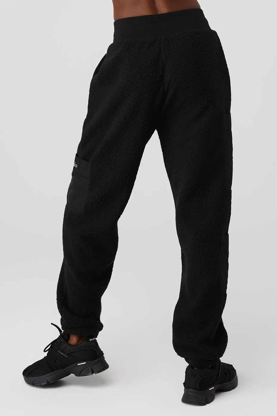 Micro Sherpa High-Waist Solstice Sweatpant - Black sold by Alo Yoga product image thumbnail 2