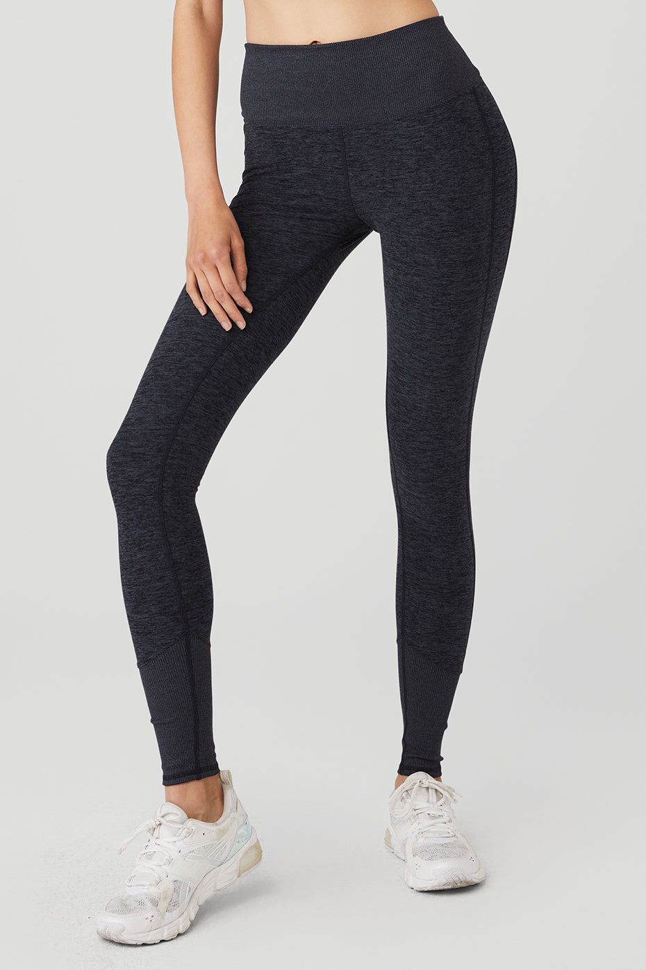 High-Waist Alosoft Lounge Legging - Rich Navy Heather sold by Alo Yoga