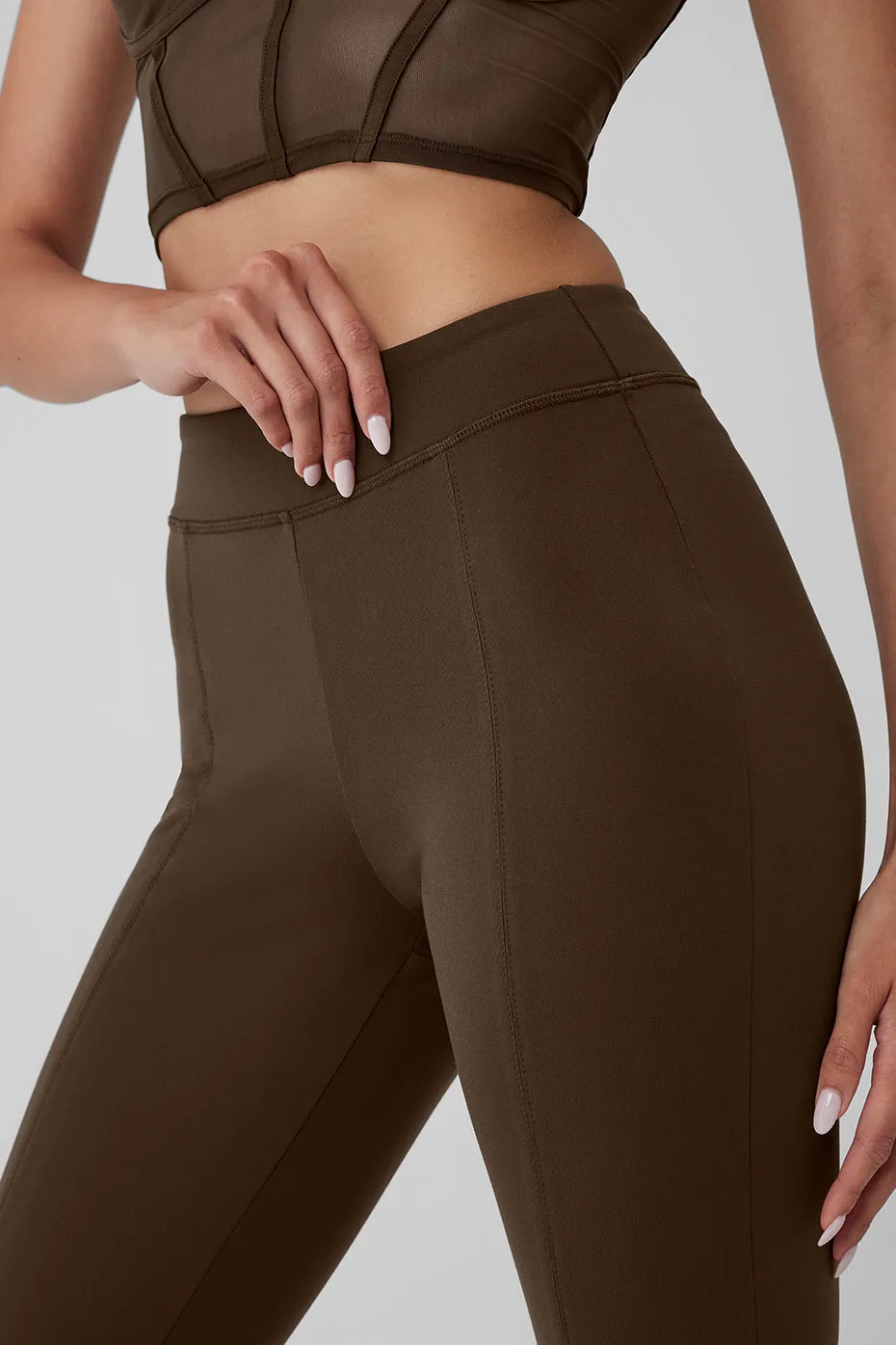 Airbrush High-Waist Flutter Legging - Espresso sold by Alo Yoga product image thumbnail 5