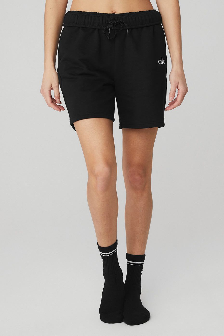 Unisex Half-Crew Throwback Sock (2 Pack) - Black/White sold by Alo Yoga product image thumbnail 2