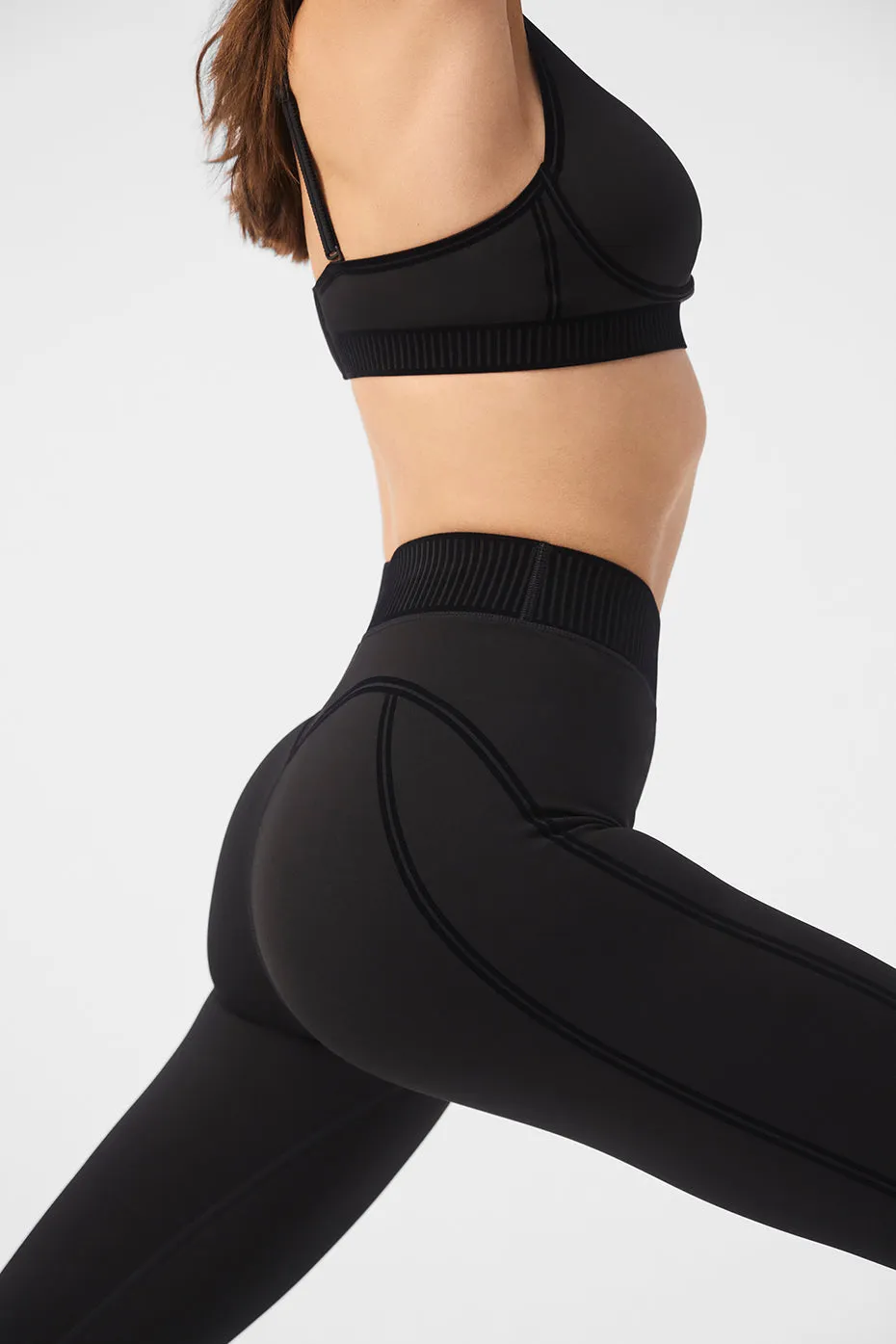 Airlift High-Waist 7/8 Line Up Legging - Black sold by Alo Yoga product image thumbnail 4