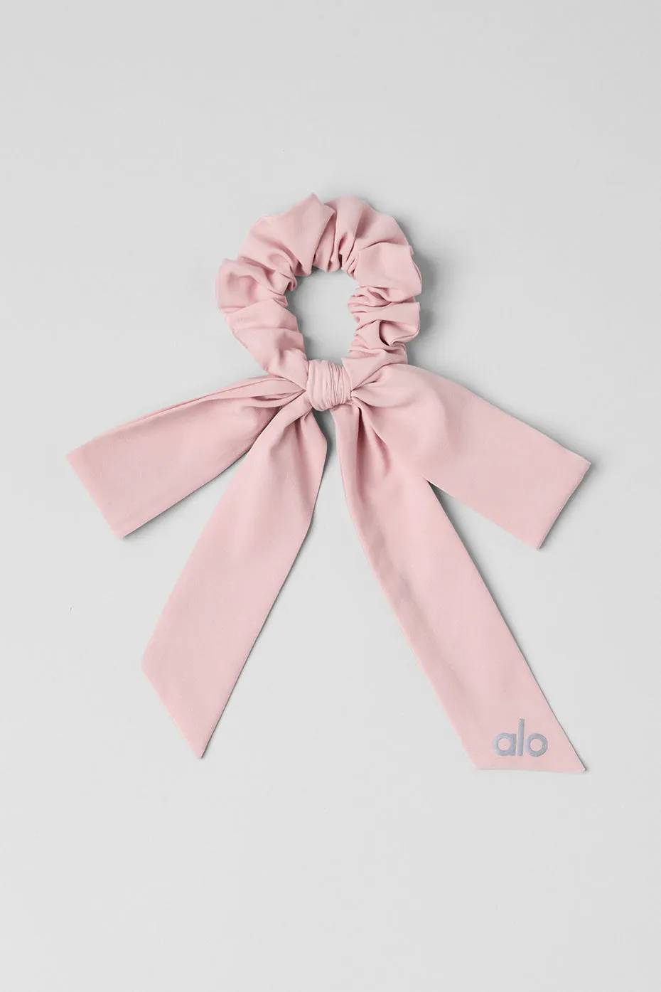 Love Knots Tie Scrunchie - Ballet Pink sold by Alo Yoga