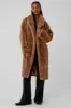 Oversized Faux Fur Trench - Toasted Almond sold by Alo Yoga