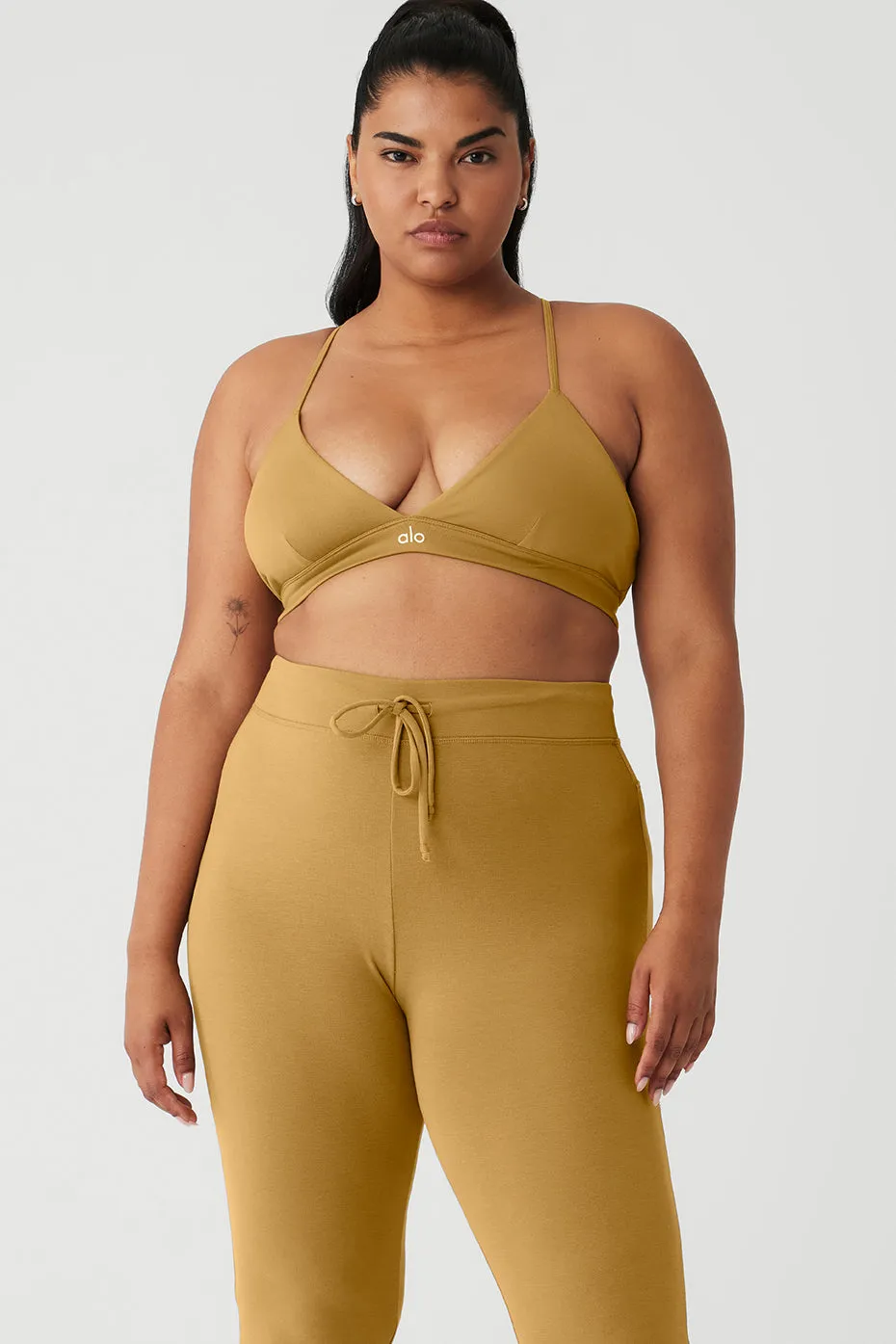 Splendor Bra - Golden Olive Branch/White sold by Alo Yoga product image thumbnail 5