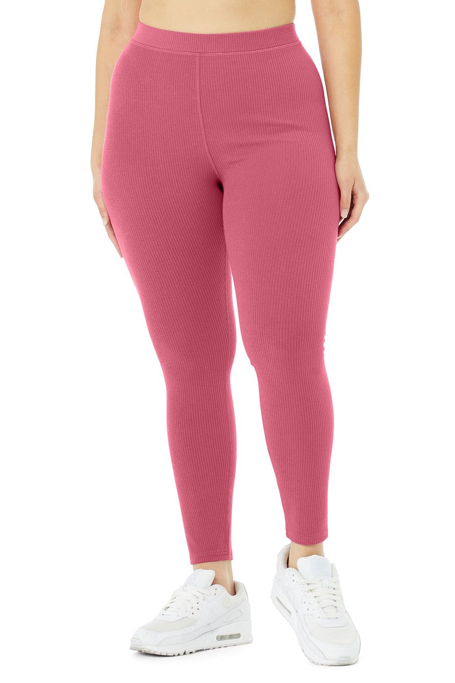 Ribbed High-Waist 7/8 Blissful Legging - Raspberry Sorbet sold by Alo Yoga product image thumbnail 5