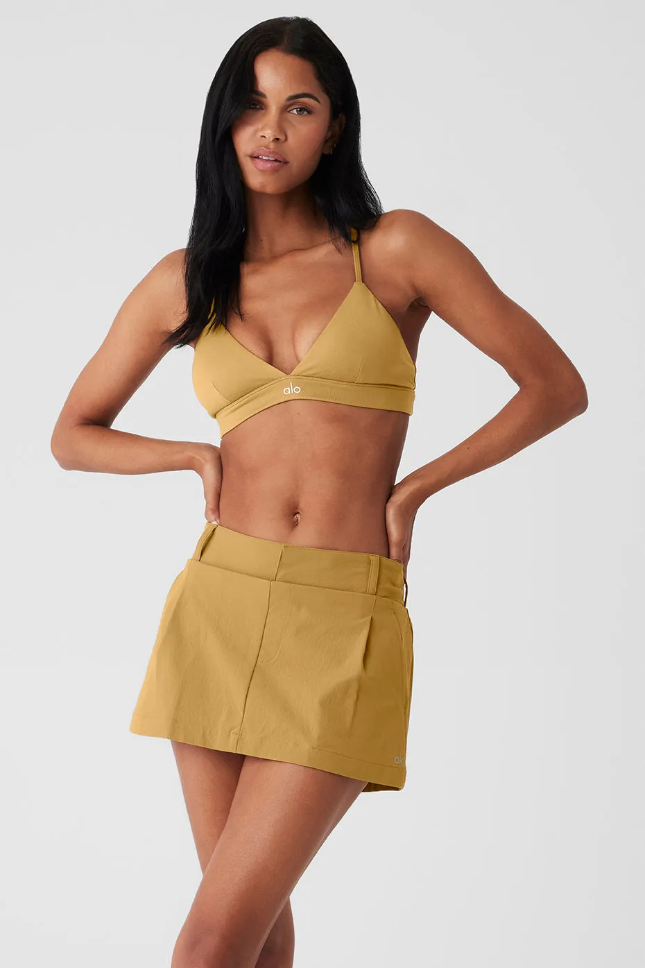 Splendor Bra - Golden Olive Branch/White sold by Alo Yoga