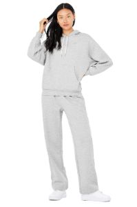 Accolade Hoodie & Accolade Straight Leg Sweatpant Set - Athletic Heather Grey sold by Alo Yoga