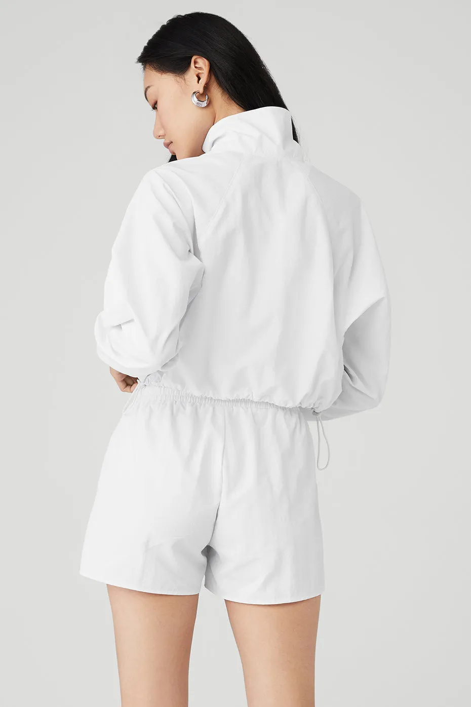 Cropped 1/4 Zip Alumni Pullover - White sold by Alo Yoga product image thumbnail 2