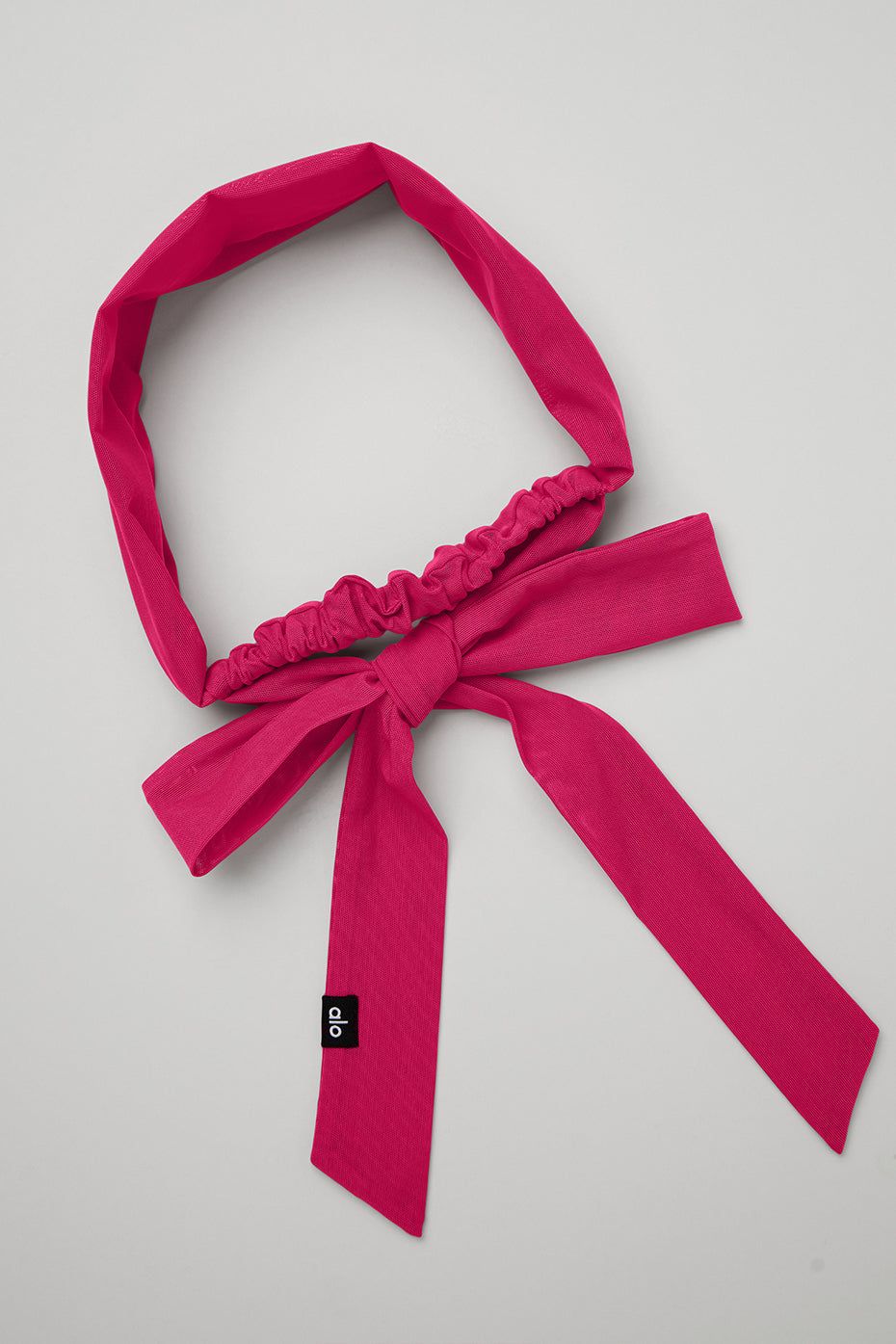 Fresh Mesh Tie Headband - Magenta Crush sold by Alo Yoga