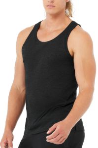 Triumph Tank - Black Heather sold by Alo Yoga