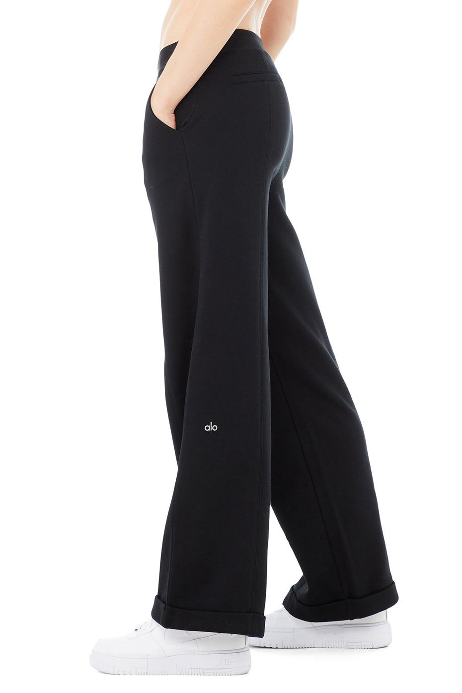 High-Waist Trouser Wide Leg Pant - Black sold by Alo Yoga product image thumbnail 3