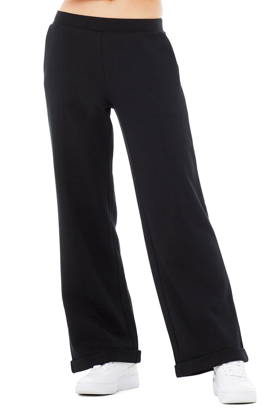 High-Waist Trouser Wide Leg Pant - Black sold by Alo Yoga