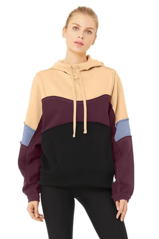 Dimension Hoodie - Putty/Blue Jean/Black Plum/Black sold by Alo Yoga
